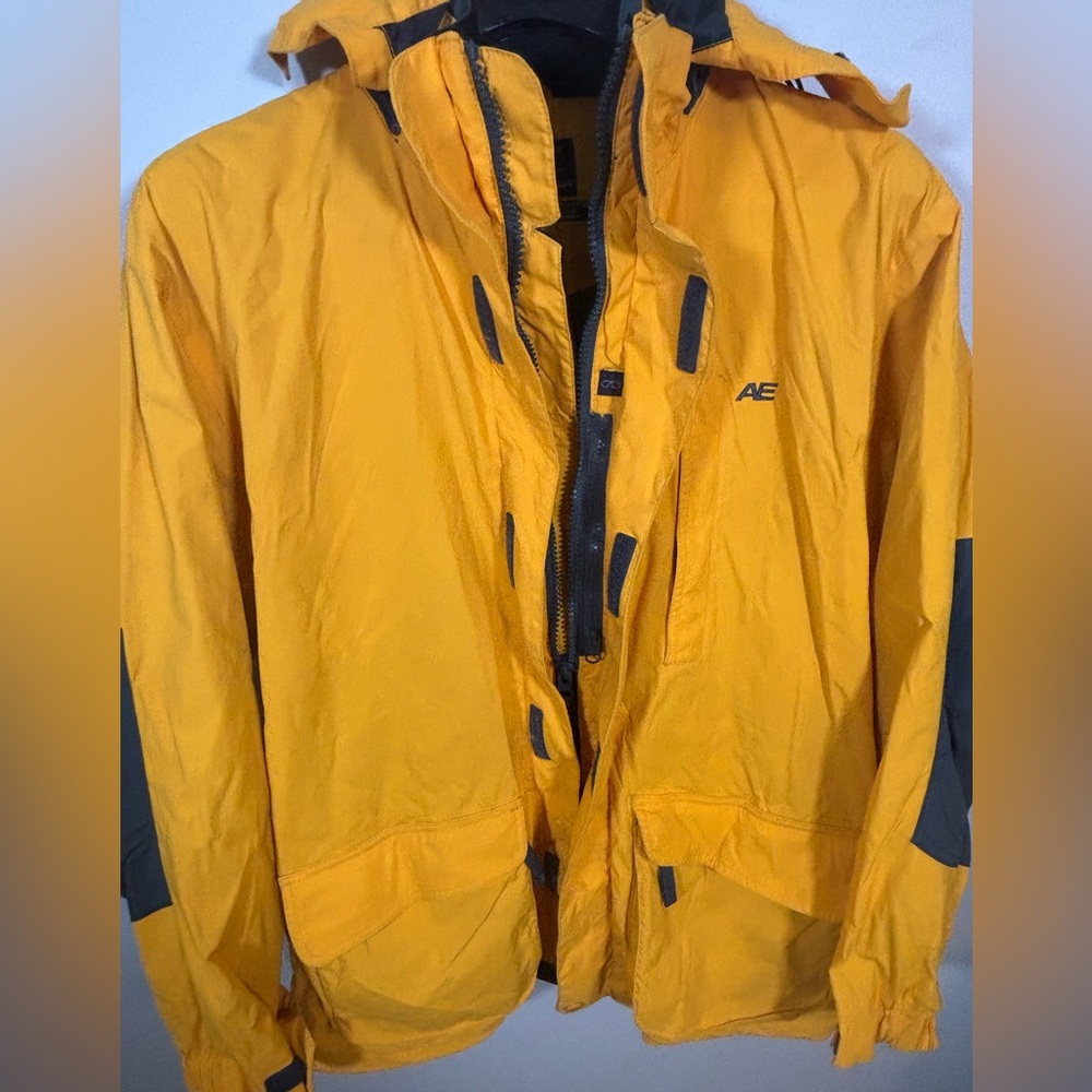 American Eagle Ae77 Performance Yellow Hooded Wat… - image 4